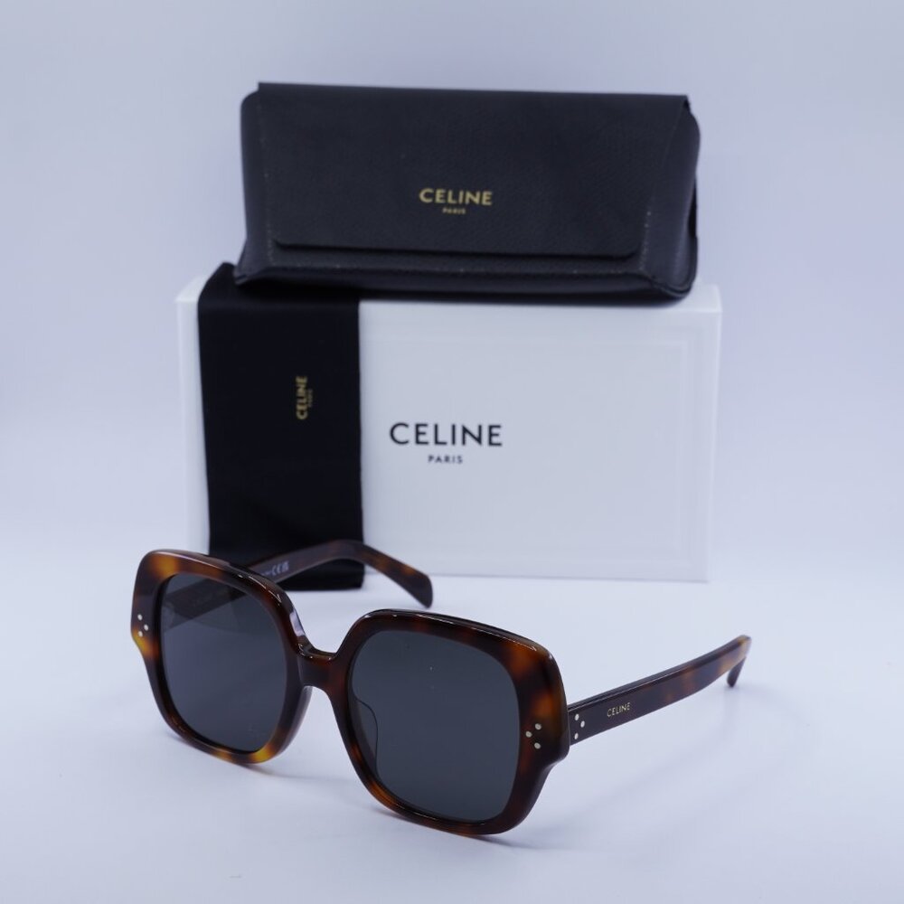 🕶️ New Celine CL40241F 53A Sunglasses - Medium Havana Frame, Smoke Lenses - Picture 8 of 8